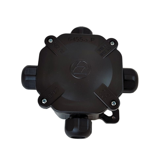 Puszka rozgałęźna hermetyczna IP67 CZARNA SEZ