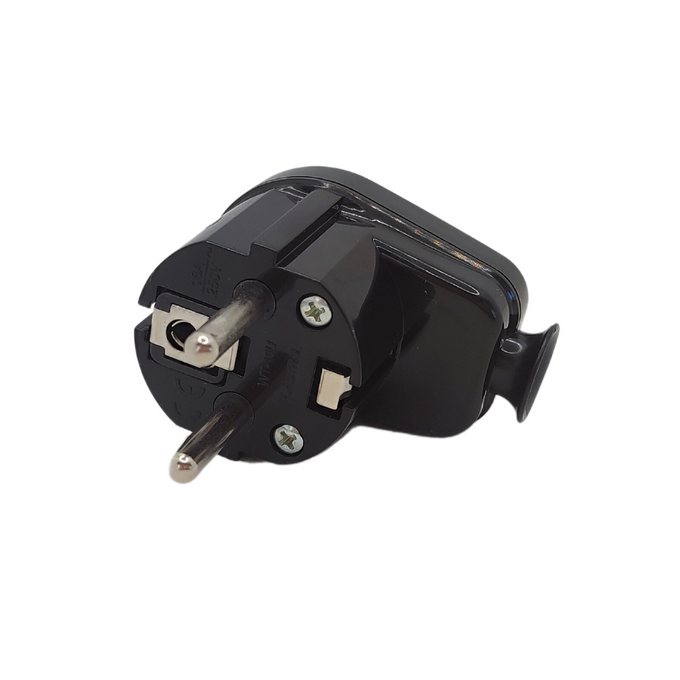 Wtyczka kątowa rozbierana czarna UNISCHUKO 2P+Z, WT-16U W-10109 PLASTROL