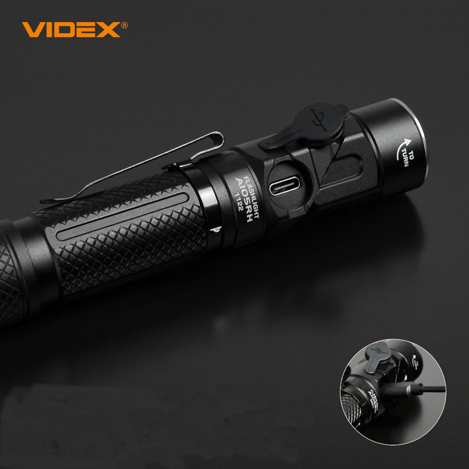 Latarka ręczna LED 10W 1200lm IP66 USB-C A105RH Videx