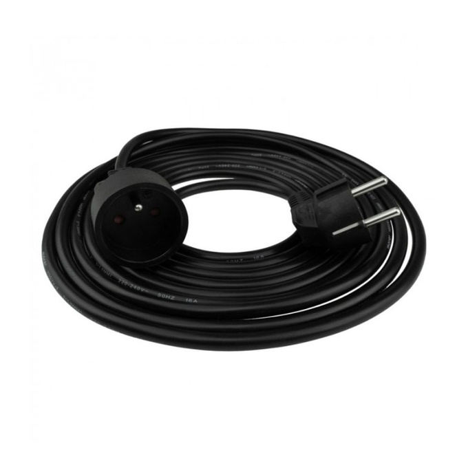 Przedłużacz 1 gniazdo z uziemieniem 5m czarny IP20 M20569 ECOLIGHT