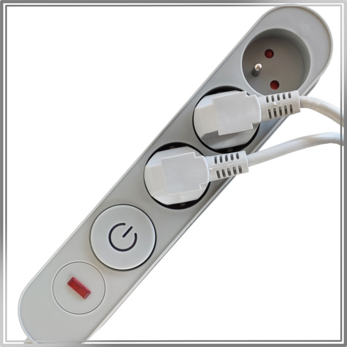 Przedłużacz 3 gniazda 3M z włącznikiem SZARY W-00013 Plastrol