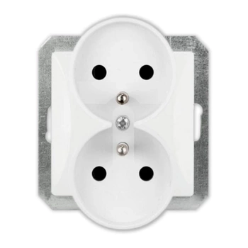 OPAL biały gniazdo podwójne z uziemieniem GPT-6 OP moduł Timex