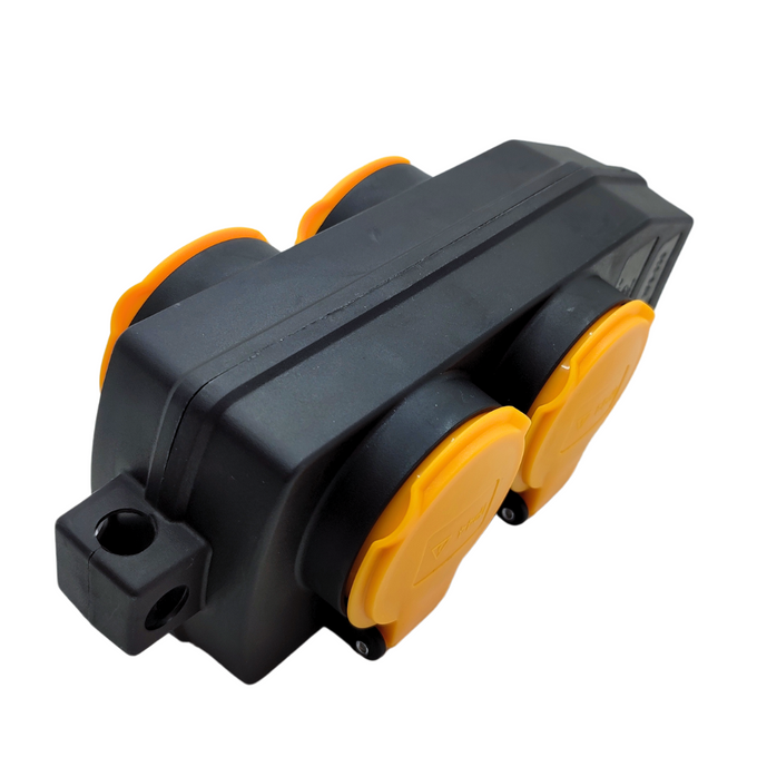 Gniazdo przenośne rozbieralne GP-4Z IP44 16A czarno/pomarańcowe z uziemieniem POLMARK