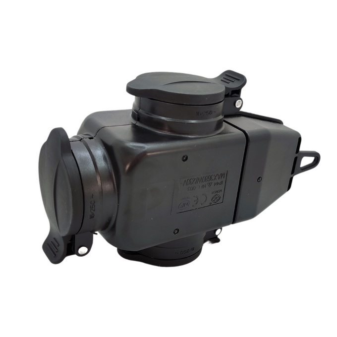 Gniazdo przenośne rozbieralne GP-3Z IP44 16A czarne z uziemieniem POLMARK