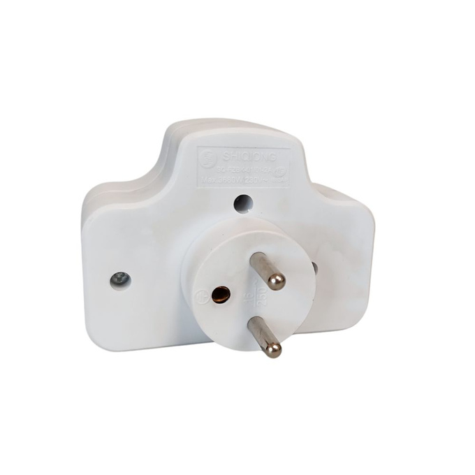 Rozgałęźnik z włącznikiem 2P+Z + 2x 2P biały LX9504 LAMEX