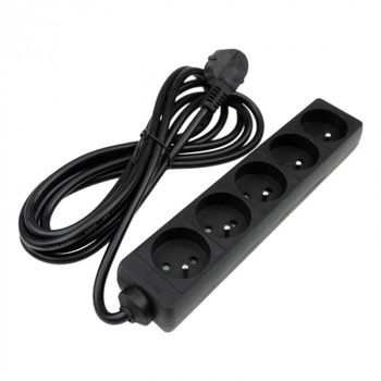 Przedłużacz 5GN 3M ZU czarny M20575 MORE ECOLIGHT