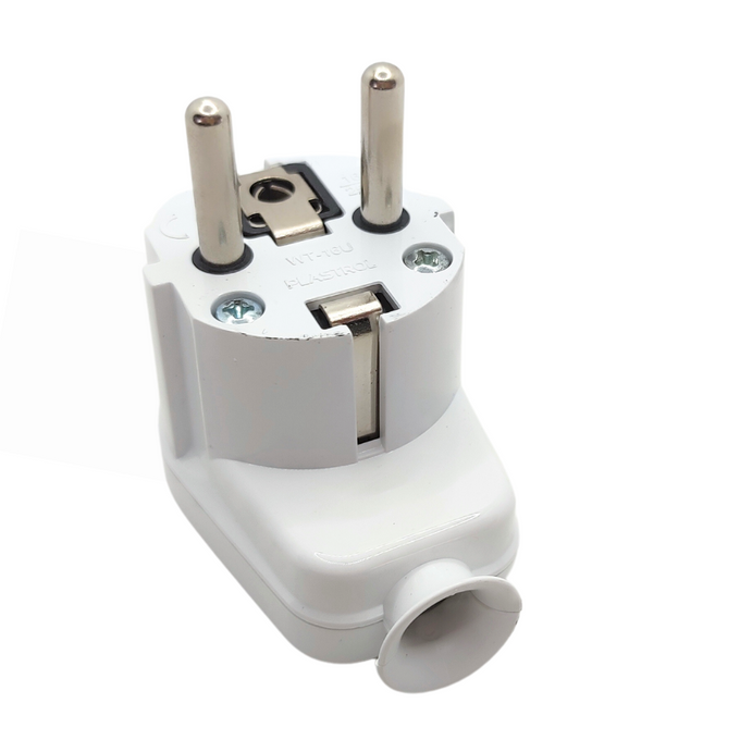 Wtyczka kątowa rozbierana biała UNISCHUKO 2P+Z WT-16U W-99979 PLASTROL