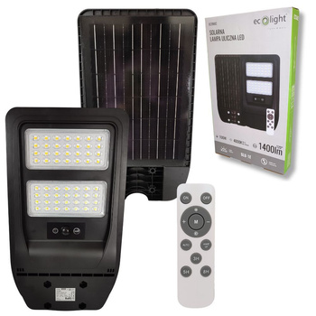 Lampa uliczna LED solarna 100W 1400LM 4000K IP65 EC20682 ECOLIGHT