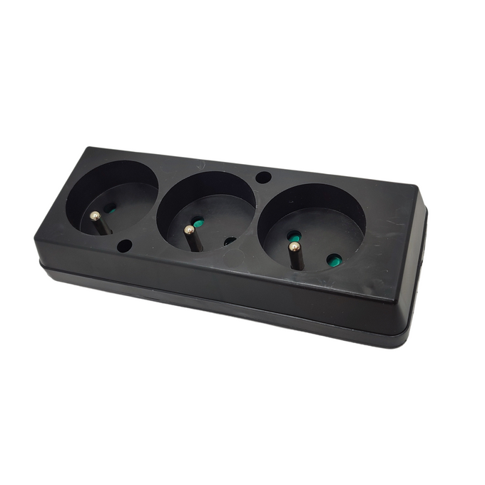 Gniazdo przedłużacza czarne 3X2P+Z GN-370 JONEX TIMEX