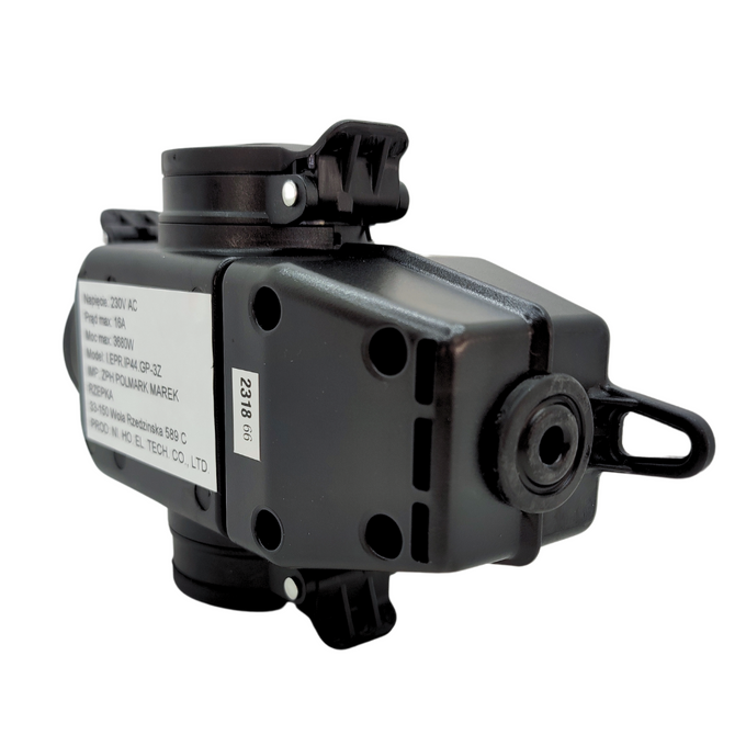 Gniazdo przenośne rozbieralne GP-3Z IP44 16A czarne z uziemieniem POLMARK
