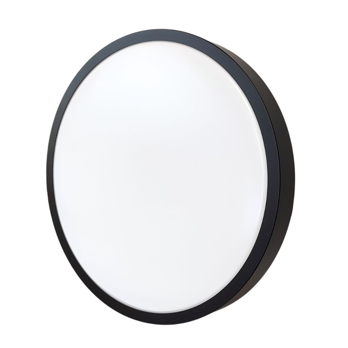 Plafon LED 24W 4000K+czujnik ruchu 2400lm IP44 okrągły czarny 7670 V-TAC