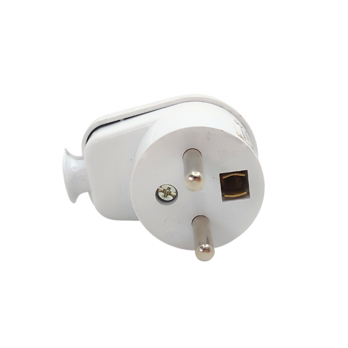 Wtyczka kątowa rozbierana biała z uchwytem 2P+Z WT-16Z W-99987 PLASTROL