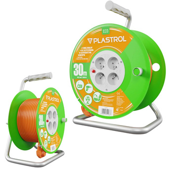 Przedłużacz bębnowy 4x2P+Z 3x1.5/30M W-98949 PLASTROL