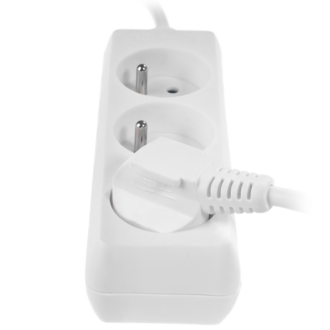 Przedłużacz 3 gniazda 3m z uziemieniem biały LX9531 Lamex