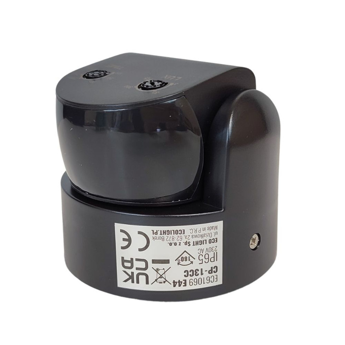 Czujnik ruchu PIR CP-13CC IP65 12M czarny EC61069 ECOLIGHT