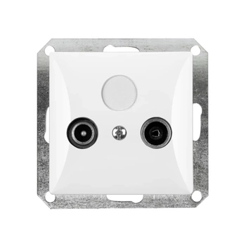 OPAL biały gniazdo RTV końcowe  6dB GAP OP/K moduł Timex