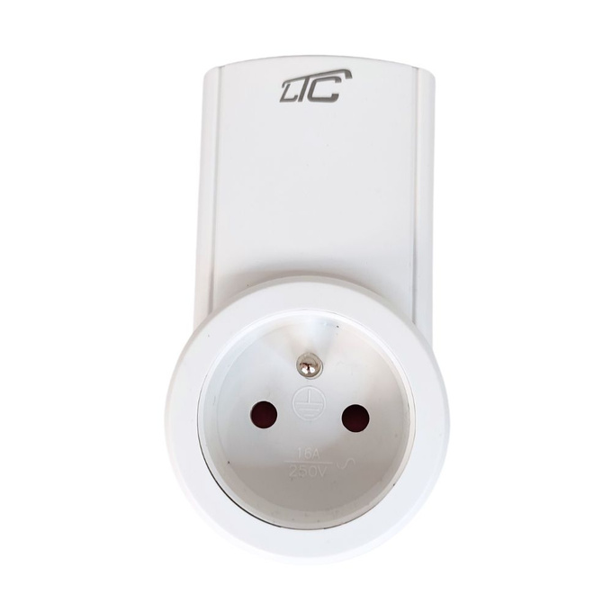 Gniazdo sieciowe sterowane + 2x pilot białe LXU206 LAMEX