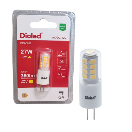 Żarówka LED 12V G4 3W 3000K 360lm DIO-0092 Dioled