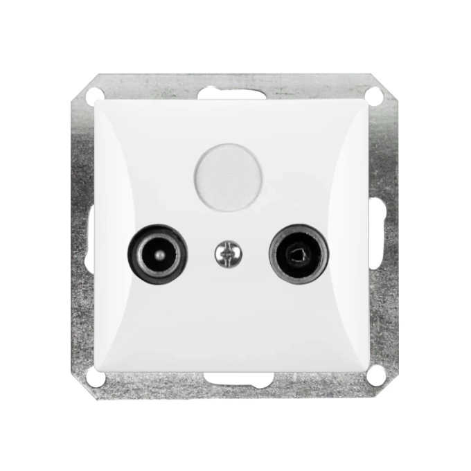 OPAL biały gniazdo RTV przelotowe 9dB GAP OP/P moduł Timex