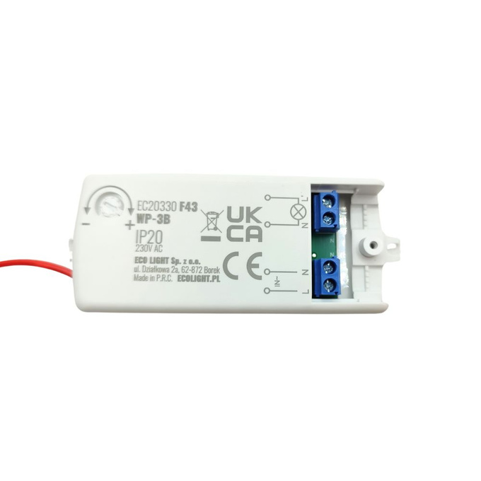 Włącznik dotykowy PIR WP-3B IP20 1,5m biały EC20330 ECOLIGHT