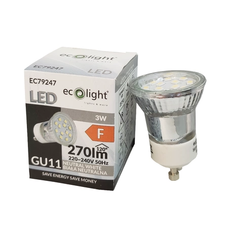 Żarówka LED GU11 3W 4000K 270lm EC79247 Ecolight