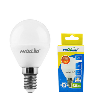 Żarówka LED P45 7W E14 638LM 3000K ciepła  MAXLED