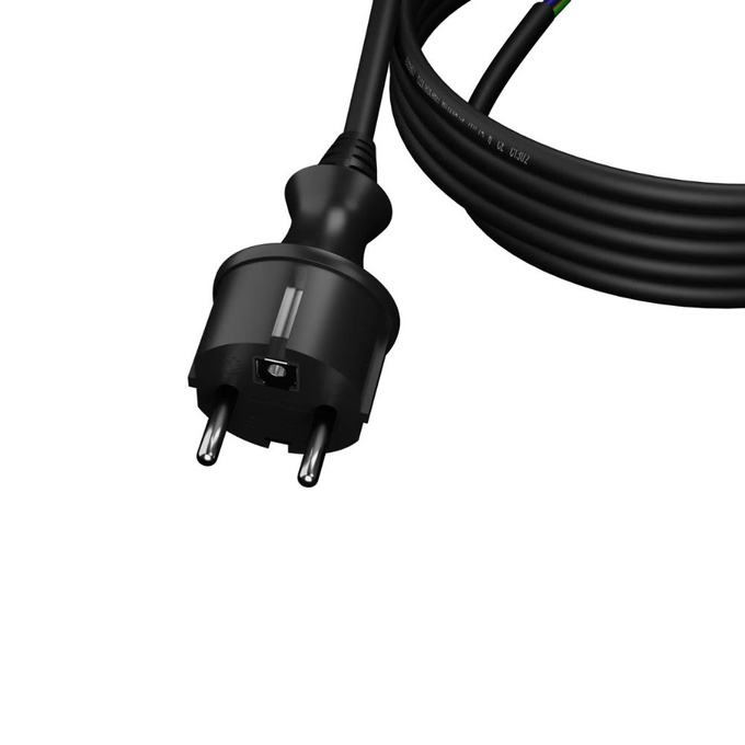 Przewód przyłączeniowy gumowy z wtyczką prostą 3x1.5 IP44 3m czarny W-97271 PLASTROL