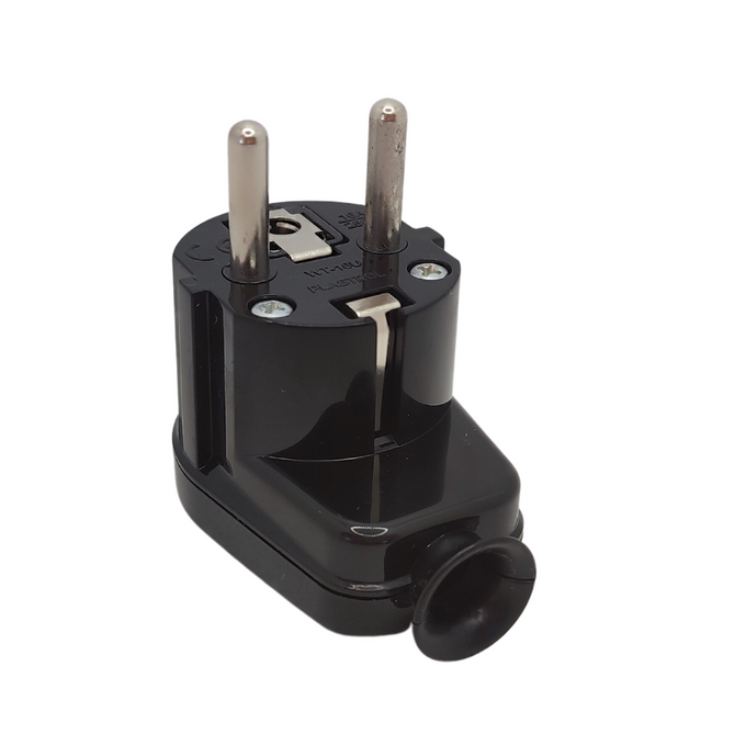 Wtyczka kątowa rozbierana czarna UNISCHUKO 2P+Z WT-16U W-99980 PLASTROL