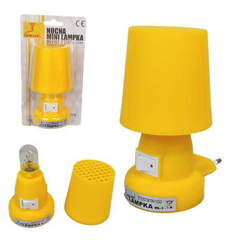 Lampka nocna mini max 10W IP20 ŻÓŁTA ML-1 RUMLUX