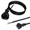 Przewód przyłączeniowy gumowy z wtyczką prostą 2x1 IP20 3m czarny W-97188 PLASTROL