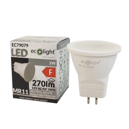 Żarówka LED MR11 3W 4000K 270lm 12V EC79079 Ecolight