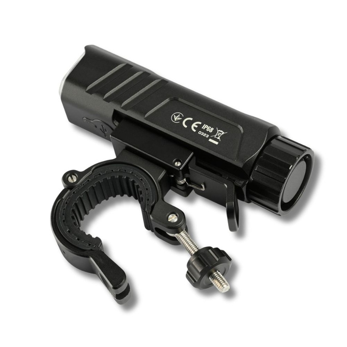 Latarka akumulatorowa LED na rower 2000LM IP68 USB-C BA286 VIDEX