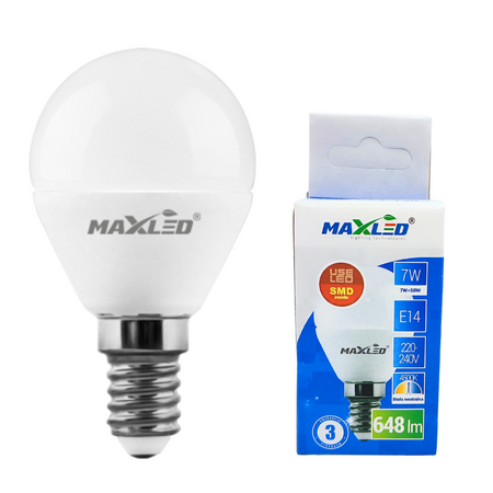 Żarówka LED P45 7W E14 648LM 4500K neutralna MAXLED