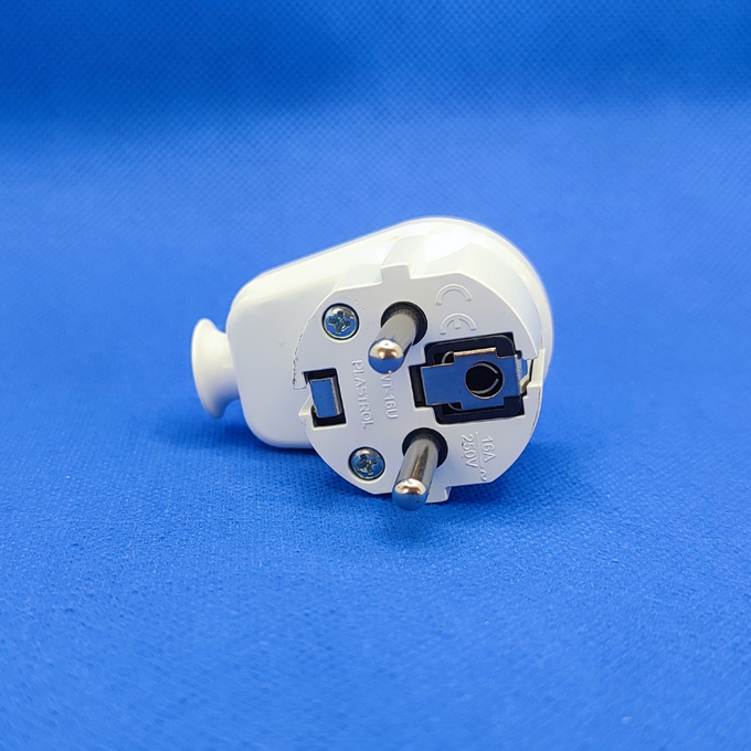 Wtyczka kątowa rozbierana biała UNISCHUKO 2P+Z WT-16U W-99979 PLASTROL