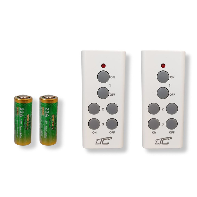 Gniazdo sieciowe sterowane + 2x pilot białe LXU206 LAMEX