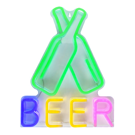 Lampka NEON beer plexi 3xAA + USB FPNE08