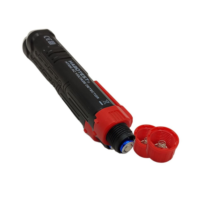 Próbnik wskaźnik detektor napięcia na baterie z latarką LXM196 LAMEX