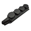 Gniazdo gumowe listwa  GP-4Z IP44 16A czarne POLMARK