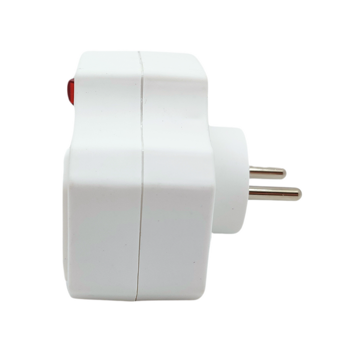 Rozgałęźnik wtyczkowy z wyłącznikiem 2P+Z+2x2P biały W-01138 PLASTROL