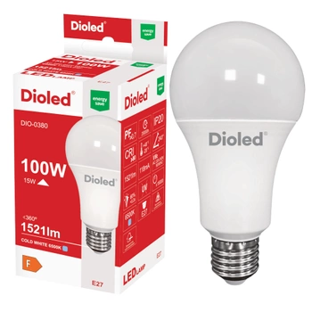 Żarówka LED E27 15W 6500K 1521lm DIO-0380 DIOLED