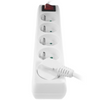 Przedłużacz 5 gniazd 3m z włącznikiem biały LX9546 Lamex