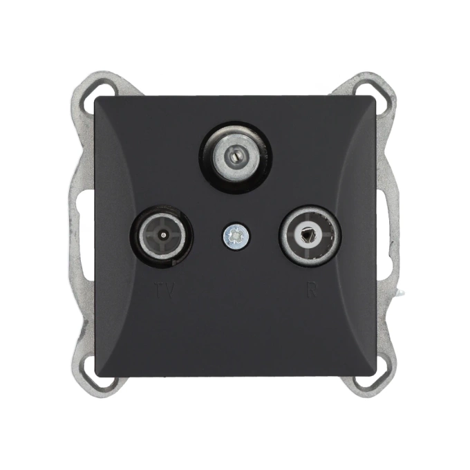 OPAL czarny gniazdo RTV satelitarne przelotowe GAPS OP/P moduł Timex