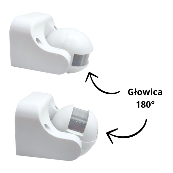 Czujnik ruchu PIR CP-2B IP44 12m biały EC20320 ECOLIGHT