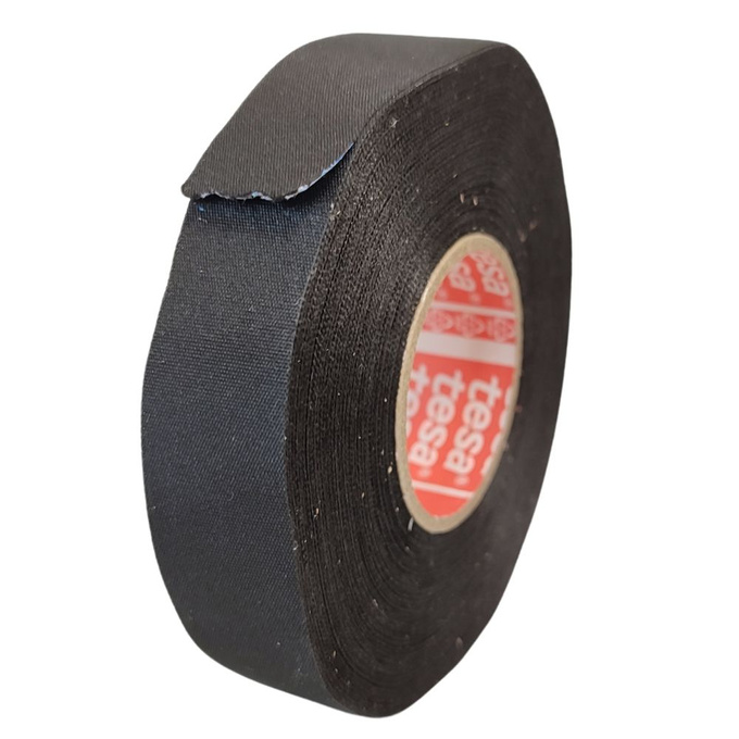 Taśma tkaninowa PET do wiązek kabli 25m x 19mm czarna wewnętrzna TESA