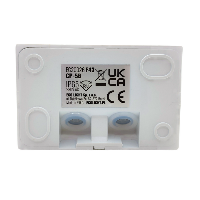 Czujnik ruchu PIR CP-5B IP65 12m biały EC20326 ECOLIGHT