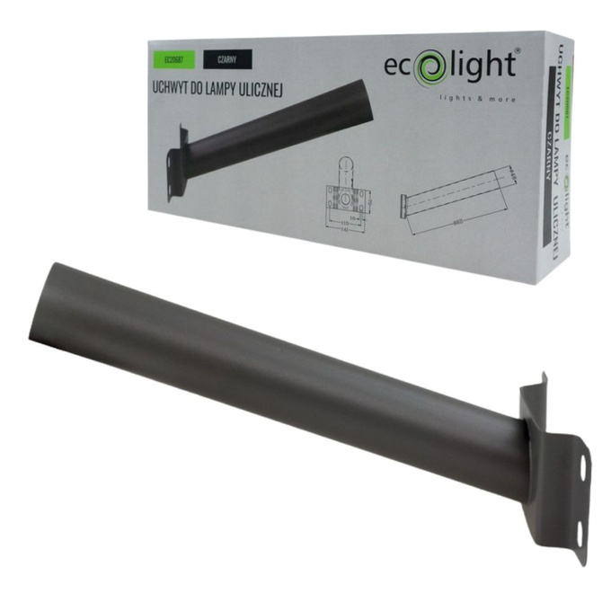 Uchwyt do lampy ulicznej czarny 48mm EC20687 Ecolight