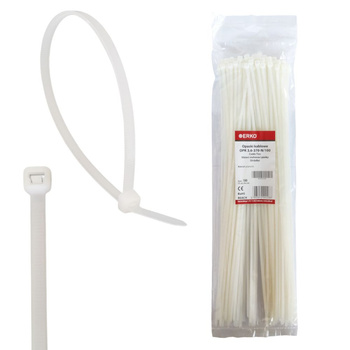 Opaska kablowa zaciskowa 3,6x300 naturalna ERKO