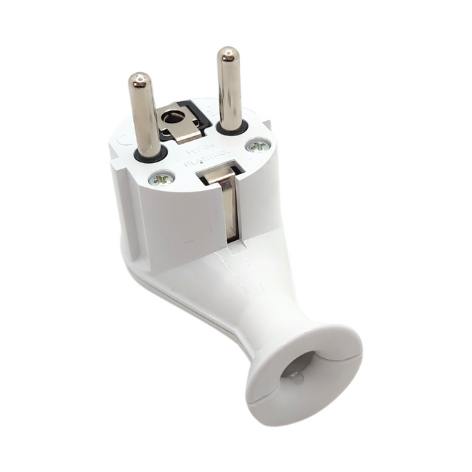 Wtyczka kątowa rozbierana biała UNISCHUKO 2P+Z WT-50 W-100005 PLASTROL