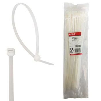Opaska kablowa zaciskowa 4,8x300 naturalna ERKO
