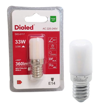 Żarówka LED E14 3,5W 4000K 360lm tablicowa DIO-0117 Dioled